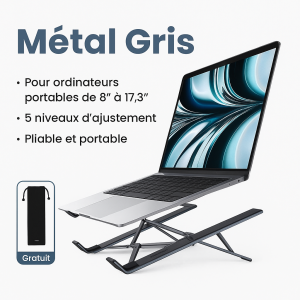 Support pliable en aluminium pour ordinateur portable pour MacBook Air Pro, tablette,