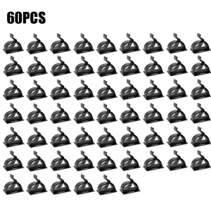 Lot des clips auto-adhésifs pour la gestion des câbles, réglables, pour le bureau et la maison 60 Pièces