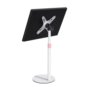 Support de bureau pour moniteur  Blanc  simple, autonome, compatible avec écran d'ordinateur de 13 à 18 pouces, hauteur réglable