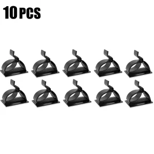 Lot des clips auto-adhésifs pour la gestion des câbles, réglables, pour le bureau et la maison 10 pièces
