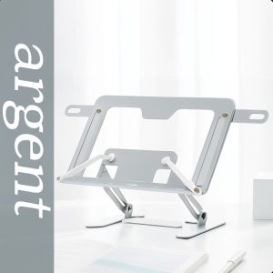 Support de lecture multifonction argenté, extensible et réglable, en acier au carbone, idéal pour la lecture, les téléphones portables, les ordinateurs portables