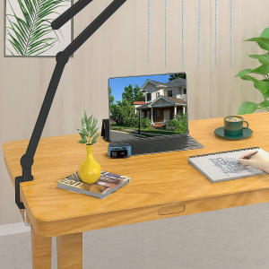 Lampe de bureau LED avec pince 24W – avec  pince , bras articulé, éclairage dimmable