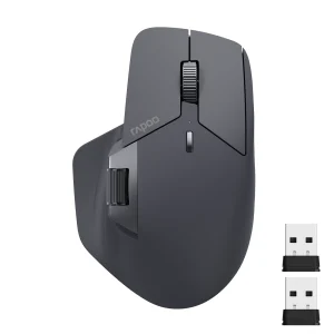 Souris sans fil rechargeable multimode  ergonomique 4 000 DPI prise en charge jusqu'à 4 appareils souris Bluetooth